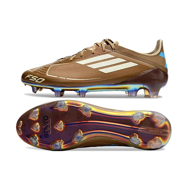 Bota de futebol Adidas F50 Elite FG - Messi x Bad Bunny - Marron/Rojo