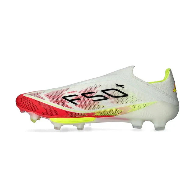 Bota de fútbol Adidas F50 Elite FG LightStrike Pro - Blanca/Roja/Amarilla